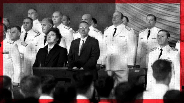 O presidente Milei e o ministro Presti lideraram a cerimônia conjunta de formatura dos novos oficiais das Forças Armadas