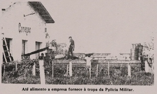 Foto publicada em jornal da época relata apoio da Josapar a tropas policiais
