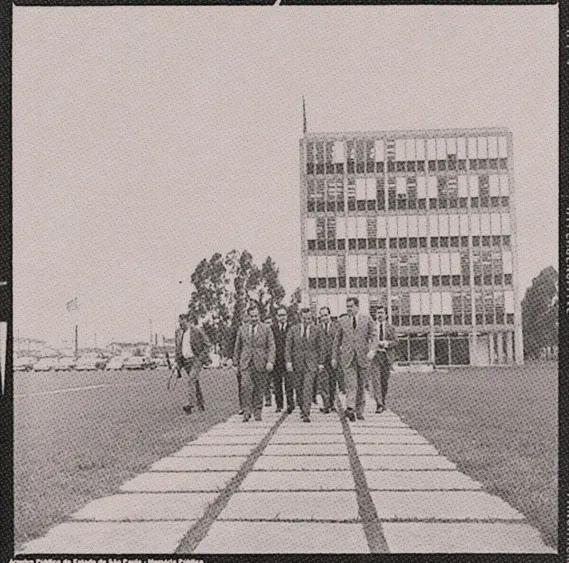 Visita de autoridades à sede da Cobrasma em 1971