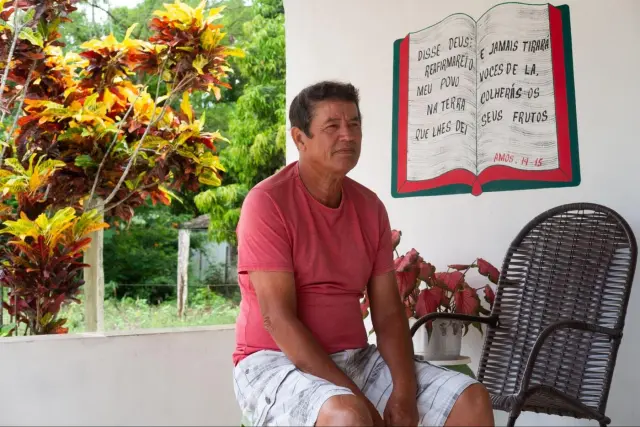 Liderança do MST em assentamento próximo ao Sapê do Norte (ES)
