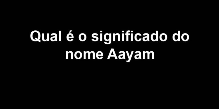 significado do nome aayam