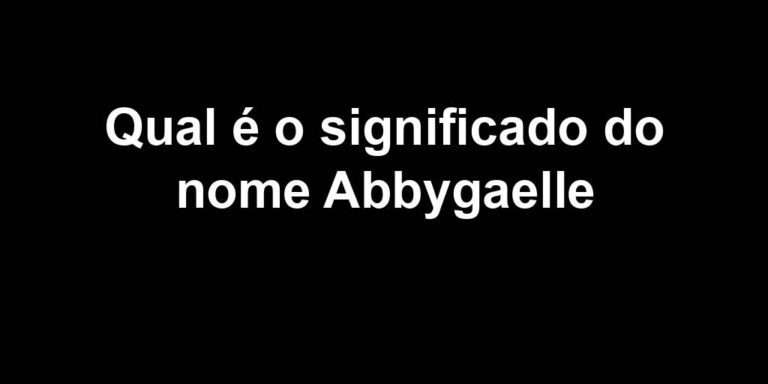 significado do nome abbygaelle