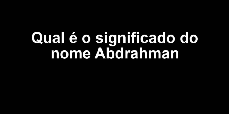 significado do nome abdrahman
