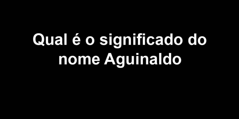 significado do nome aguinaldo