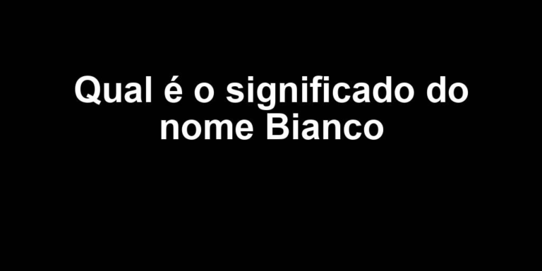 significado do nome bianco