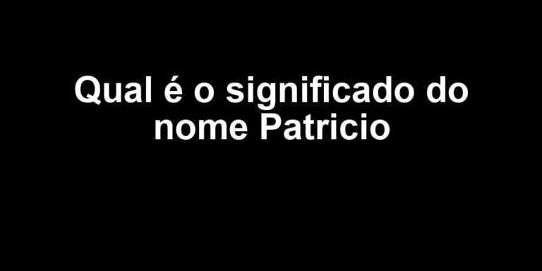 significado do nome patricio significado do nome patricio