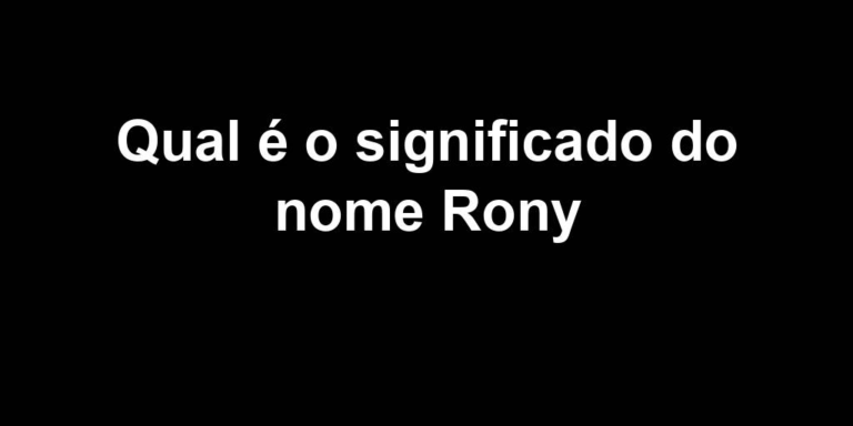 significado do nome rony significado do nome rony