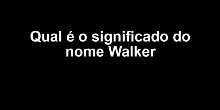 significado do nome walker