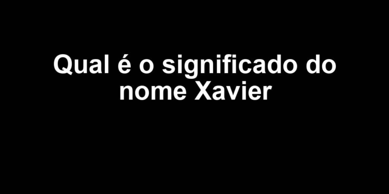 significado do nome xavier