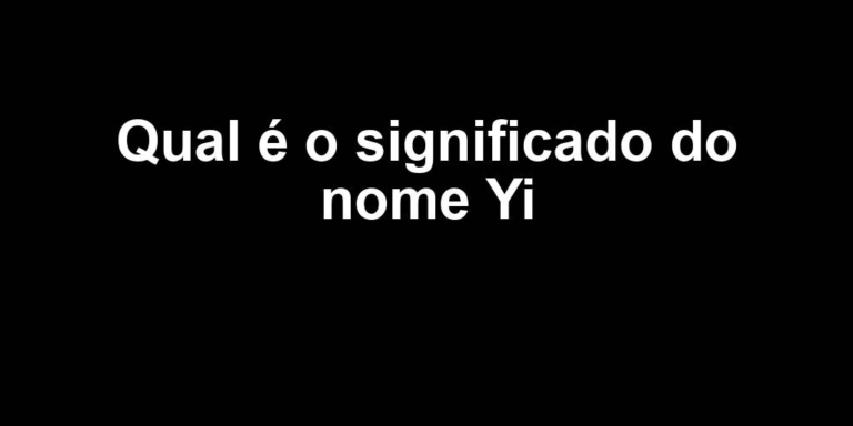 significado do nome yi