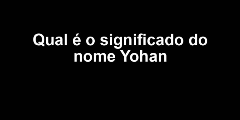 significado do nome yohan