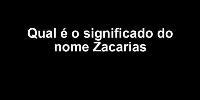 significado do nome zacarias