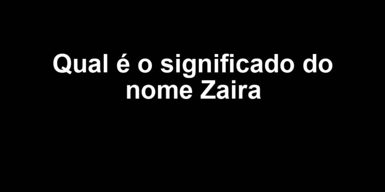 significado do nome zaira