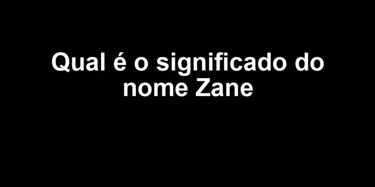 significado do nome zane