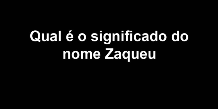 significado do nome zaqueu