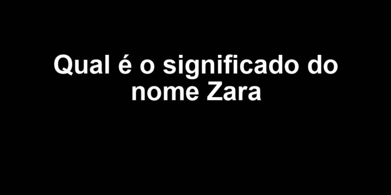 significado do nome zara