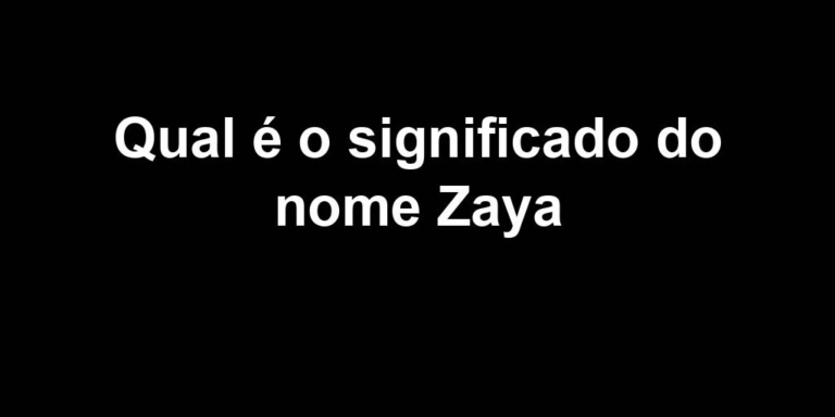 significado do nome zaya
