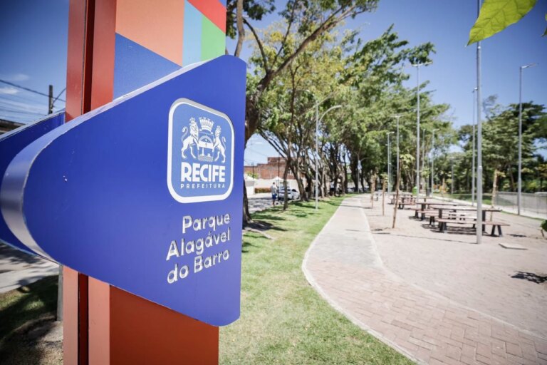 Chuvas colocam parques alagáveis em Recife à prova