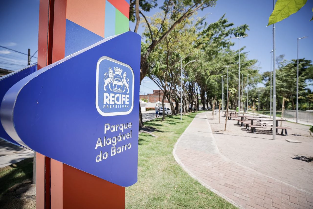 Chuvas colocam parques alagáveis em Recife à prova