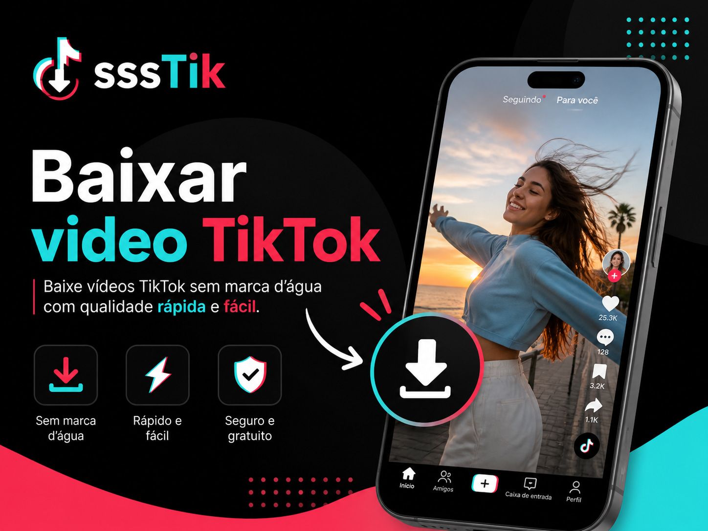 Como baixar video tiktok com qualidade e privacidade pelo SSSTik